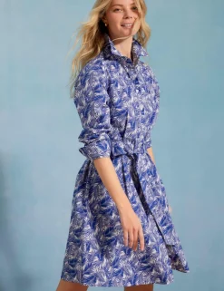 Pure Cotton Printed Mini Shirt Dress