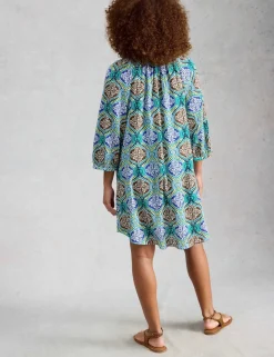 Pure Cotton Printed Mini Beach Dress