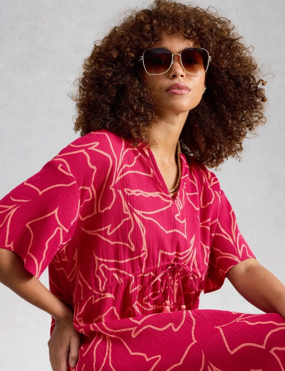 Pure Cotton Printed Mini Beach Dress