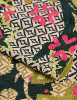 Pure Cotton Printed Notch Neck T-Shirt
