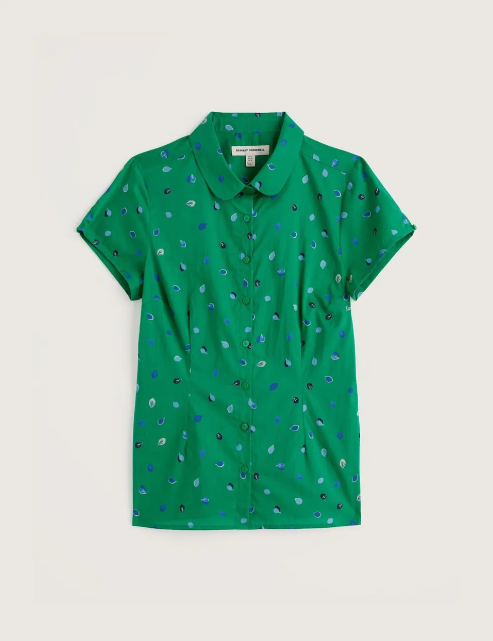 Pure Cotton Printed Peter Pan Collar Shirt
