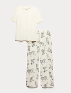 Pure Cotton Printed Pyjama Set
