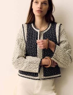 Pure Cotton Printed Quilted Jacket