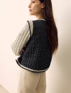 Pure Cotton Printed Quilted Jacket