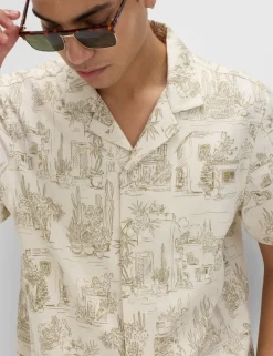 Pure Cotton Printed Short Sleeve Shirt