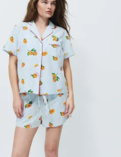 Pure Cotton Printed Shortie Set