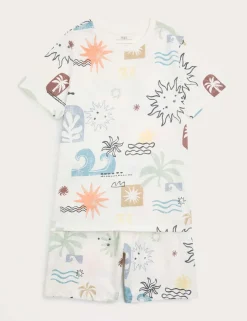 Pure Cotton Printed Short Pyjamas (1-10 Yrs)