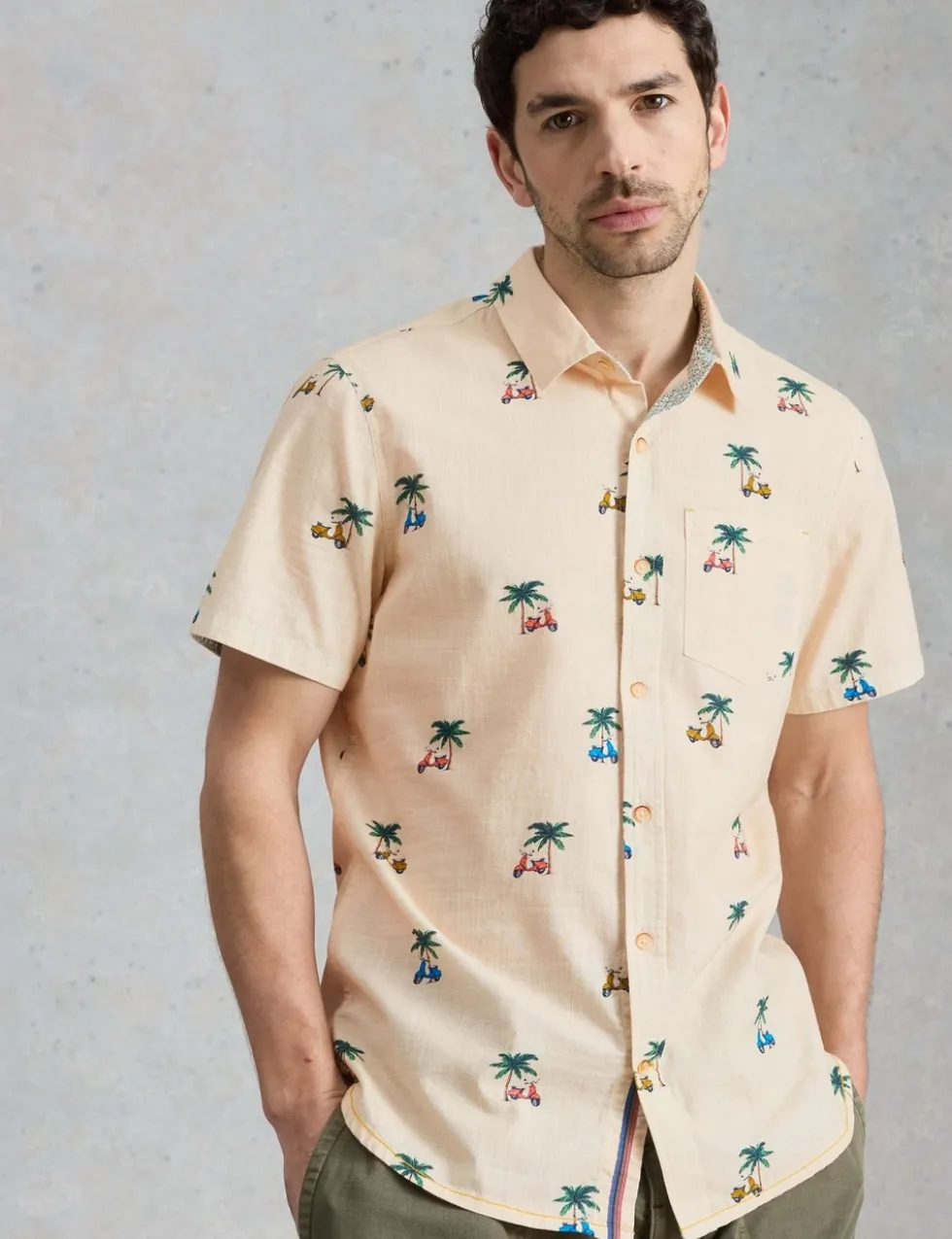 Pure Cotton Printed Short Sleeve Shirt