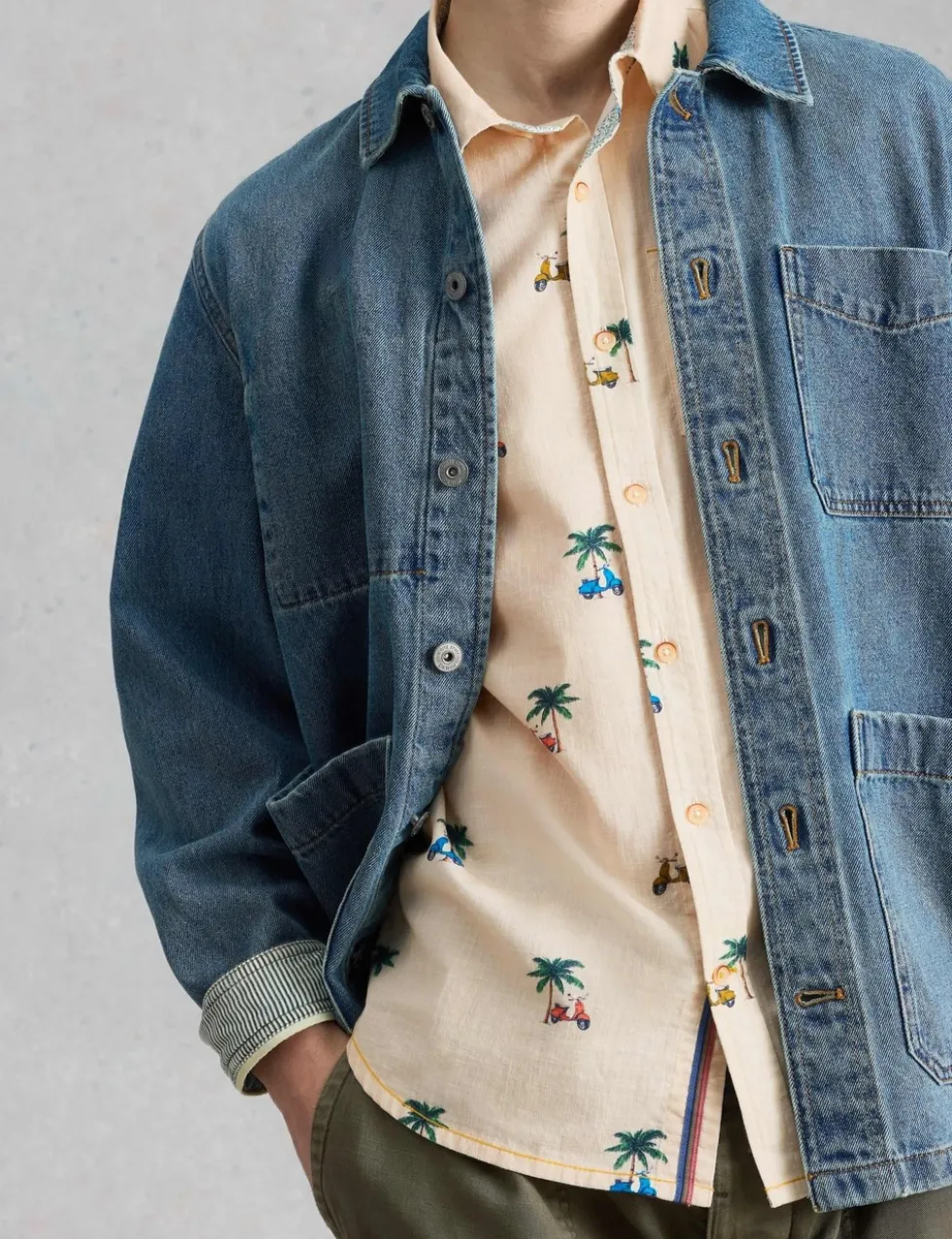 Pure Cotton Printed Short Sleeve Shirt