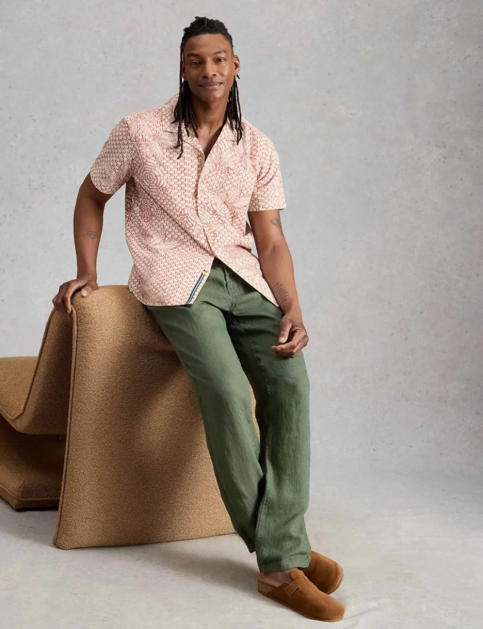 Pure Cotton Printed Short Sleeve Shirt