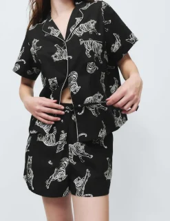 Pure Cotton Printed Shortie Set