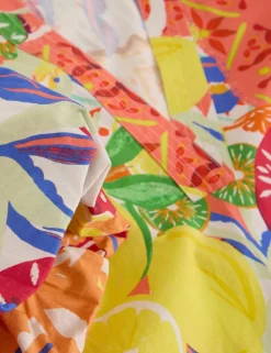 Pure Cotton Printed V-Neck Top
