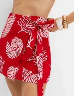 Pure Cotton Printed Wrap Mini Beach Skirt