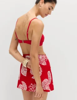 Pure Cotton Printed Wrap Mini Beach Skirt