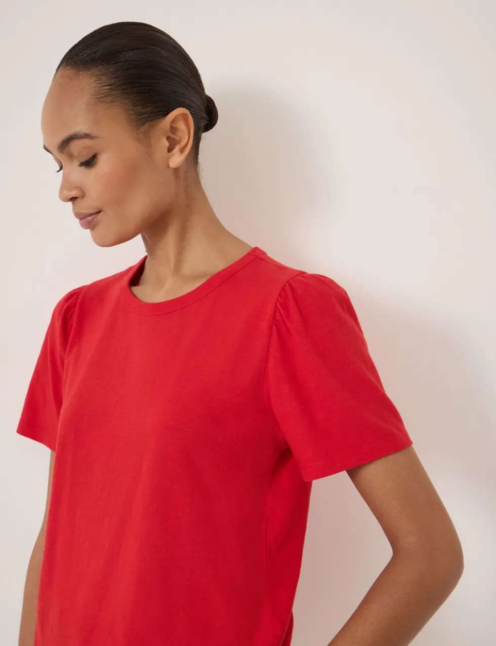 Pure Cotton Puff Sleeve T-Shirt