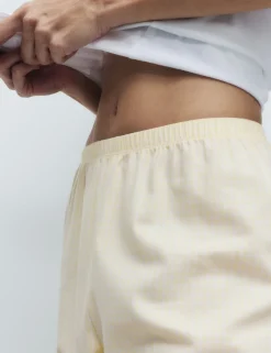 Pure Cotton Pyjama Set With Woven Bottoms