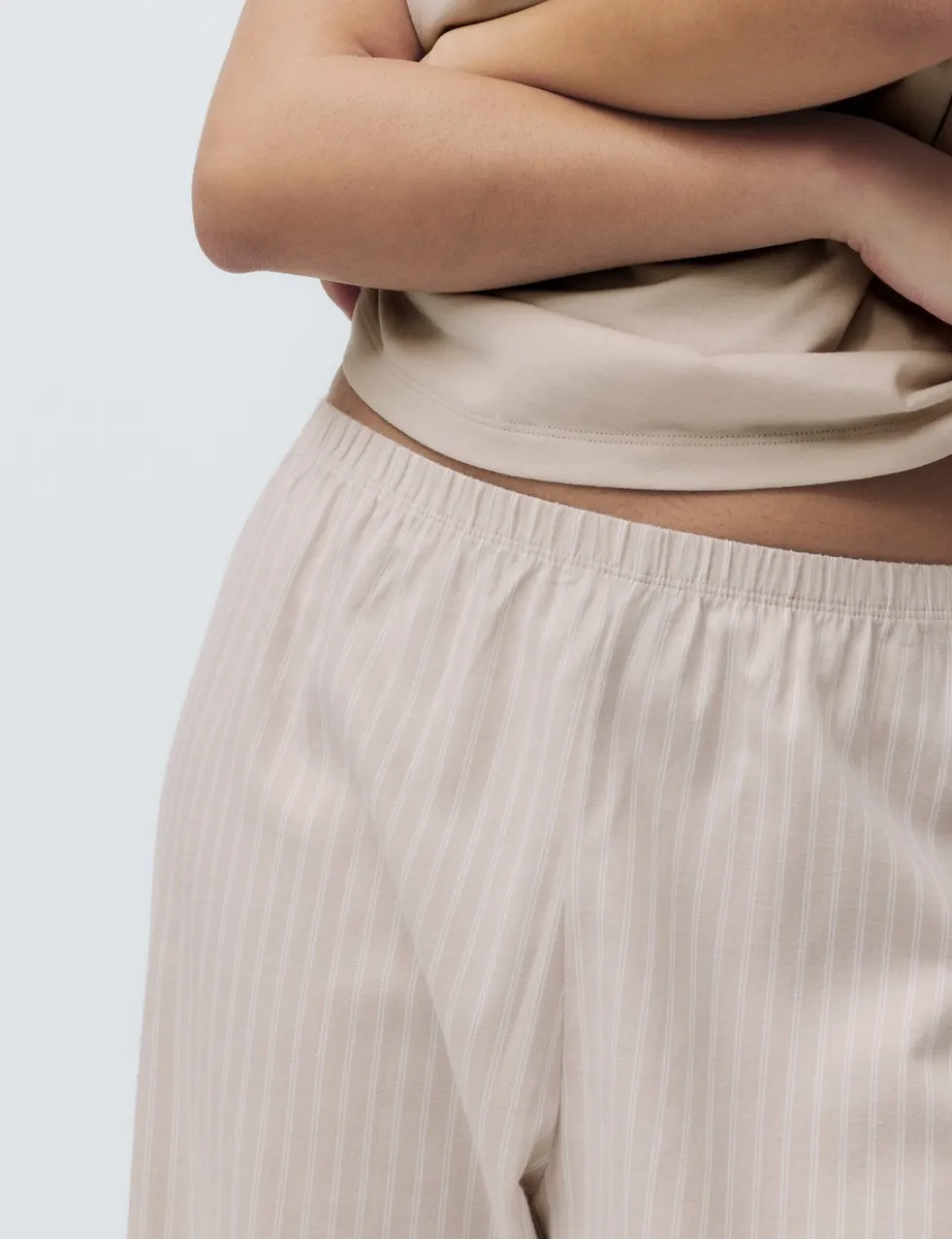 Pure Cotton Pyjama Set With Woven Bottoms