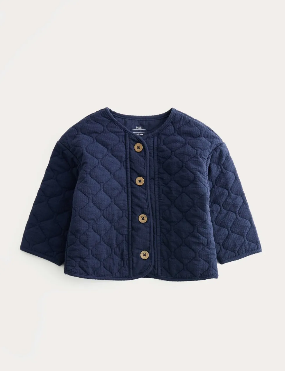 Pure Cotton Quilted Jacket (0-5 Yrs)