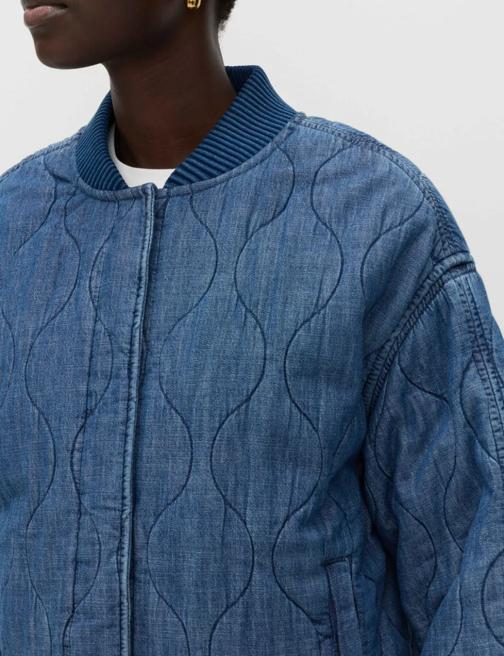 Pure Cotton Quilted Waisted Jacket