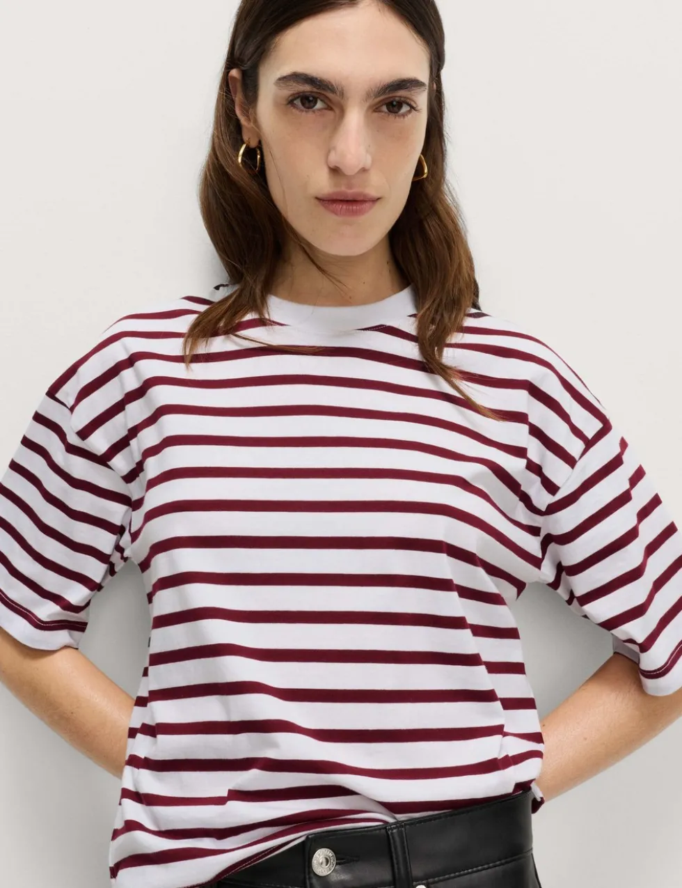 Pure Cotton Relaxed Striped Boxy T-Shirt