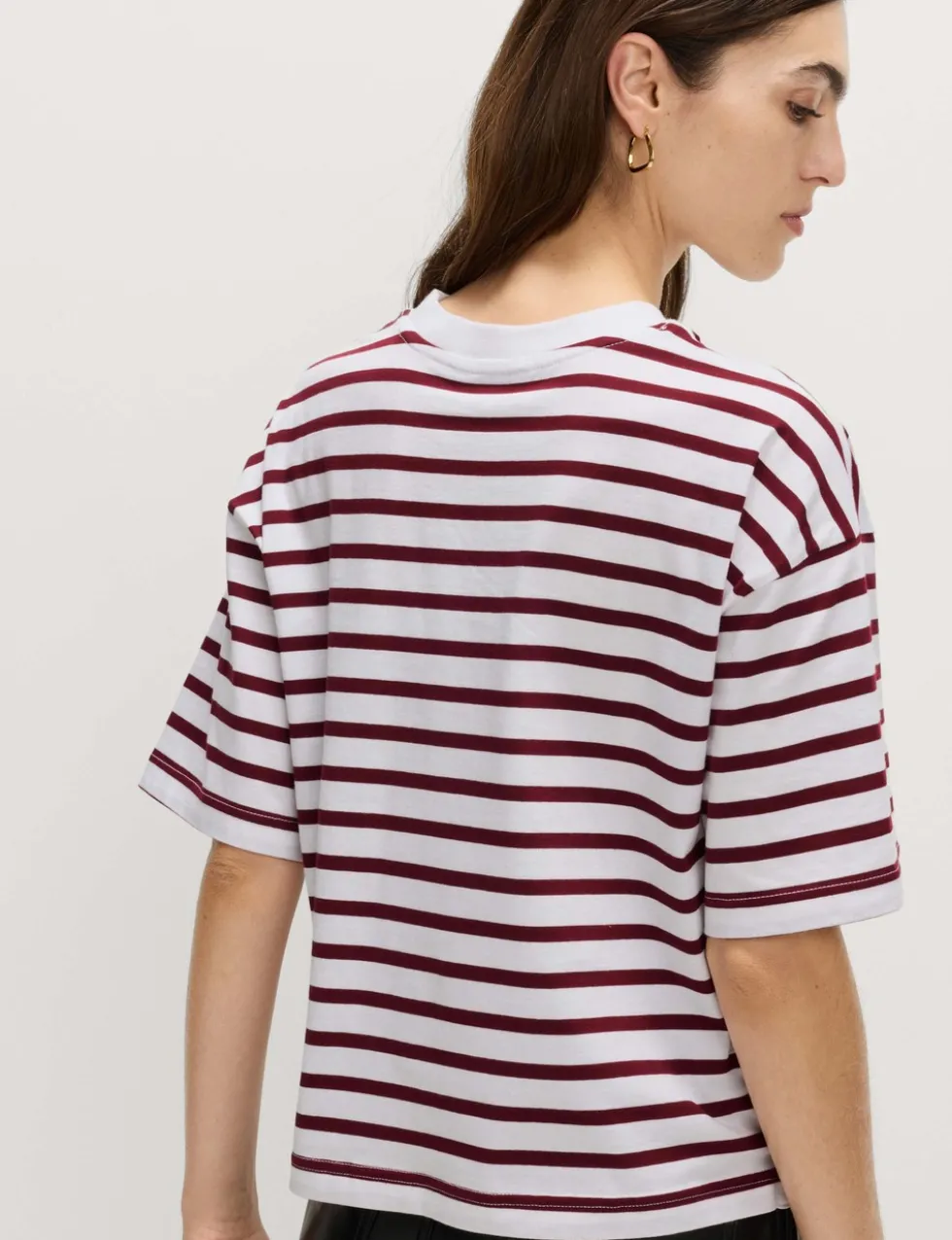 Pure Cotton Relaxed Striped Boxy T-Shirt