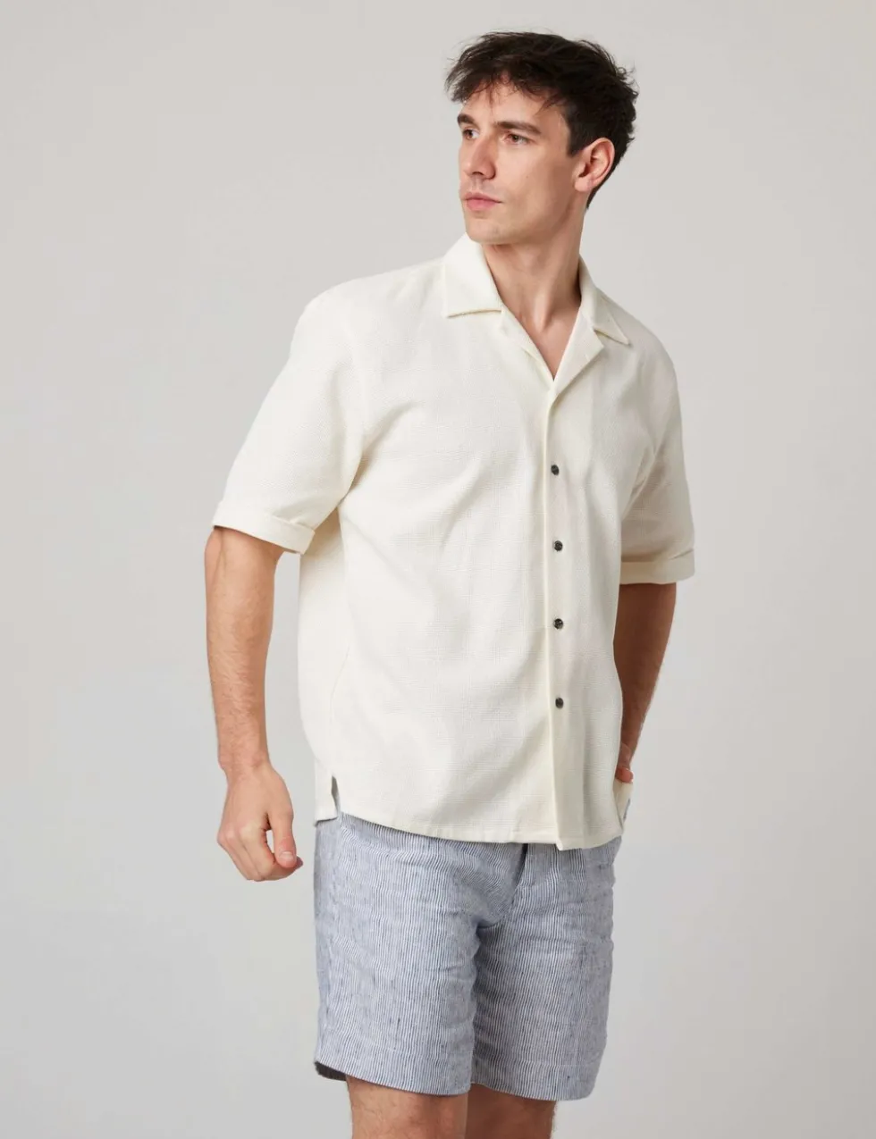 Pure Cotton Revere Collar Shirt