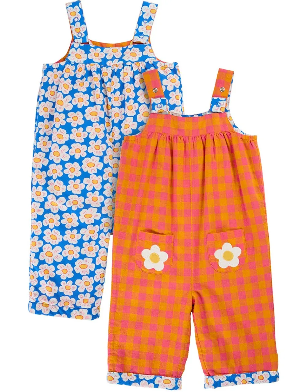 Pure Cotton Reversible Dungarees (3 Mths-5 Yrs)