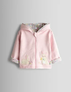 Pure Cotton Reversible Floral Bunny Hoodie (6 Mths - 7 Yrs)