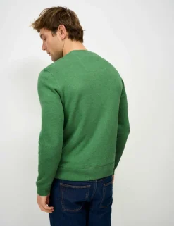 Pure Cotton Ribbed Crew Neck Jumper