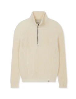 Pure Cotton Ribbed Quarter Zip Jumper