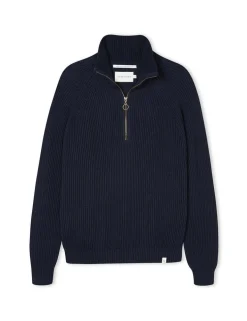 Pure Cotton Ribbed Quarter Zip Jumper