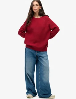 Pure Cotton Ribbed Relaxed Jumper