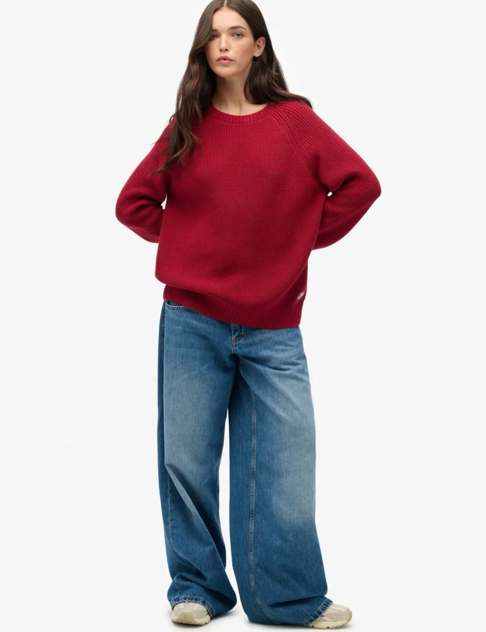 Pure Cotton Ribbed Relaxed Jumper