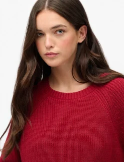 Pure Cotton Ribbed Relaxed Jumper