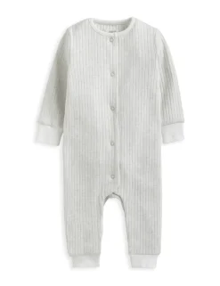 Pure Cotton Ribbed Romper (0-6 Mths)