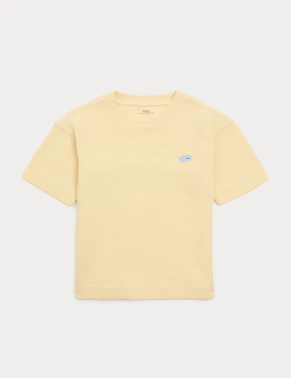 Pure Cotton Ribbed T-Shirt (2-8 Yrs)