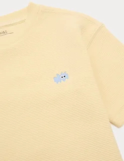 Pure Cotton Ribbed T-Shirt (2-8 Yrs)