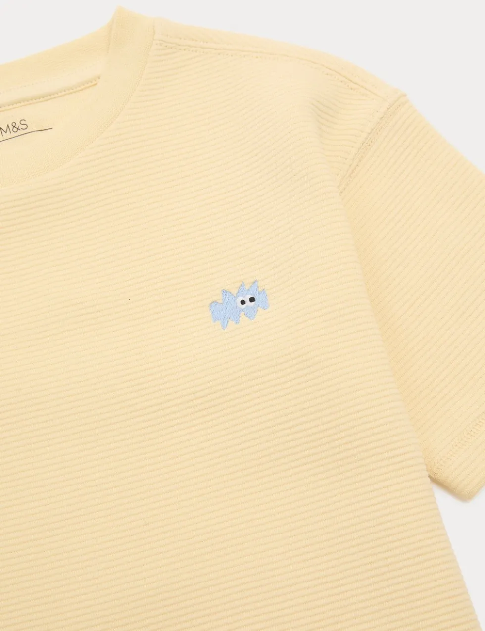 Pure Cotton Ribbed T-Shirt (2-8 Yrs)