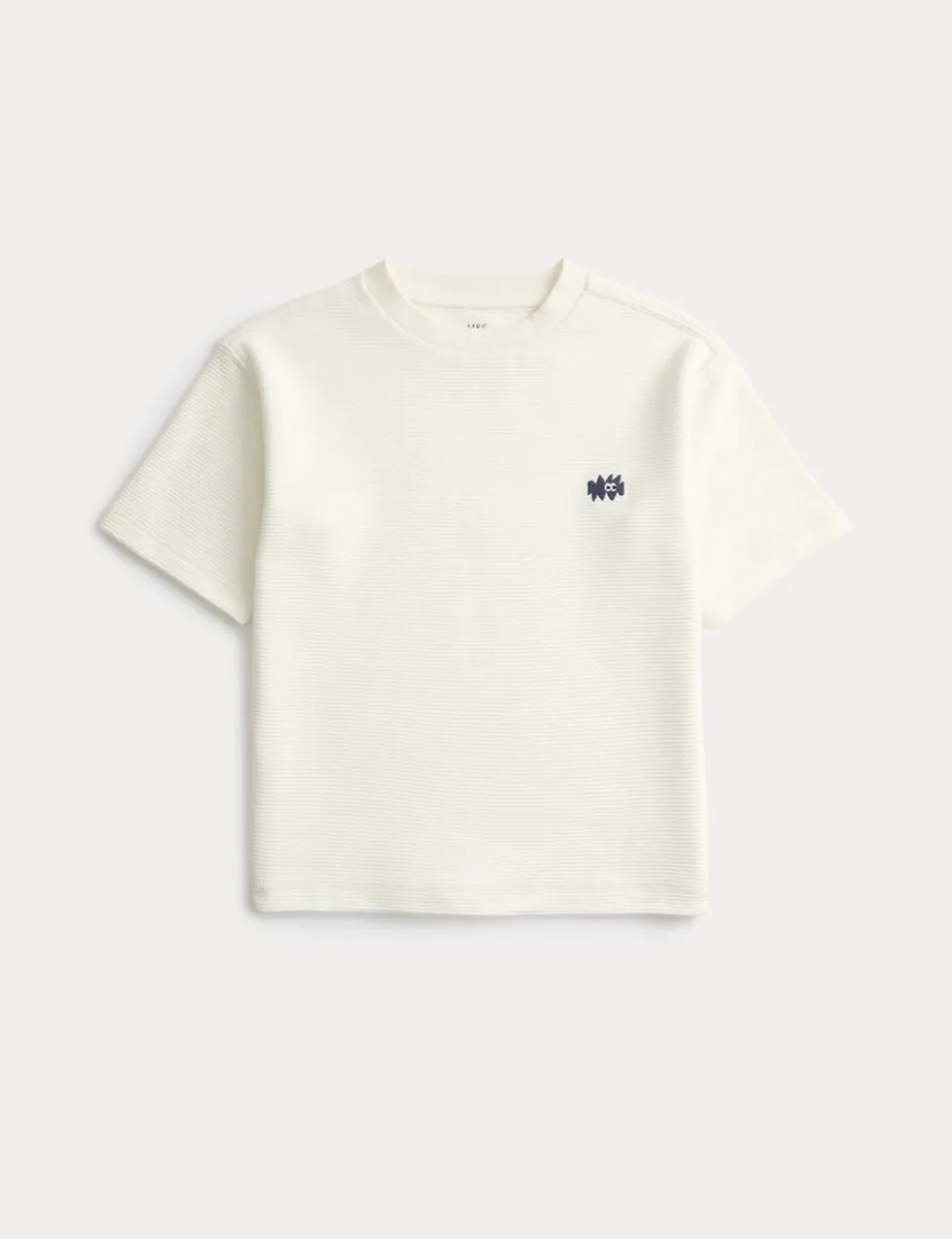 Pure Cotton Ribbed T-Shirt (2-8 Yrs)