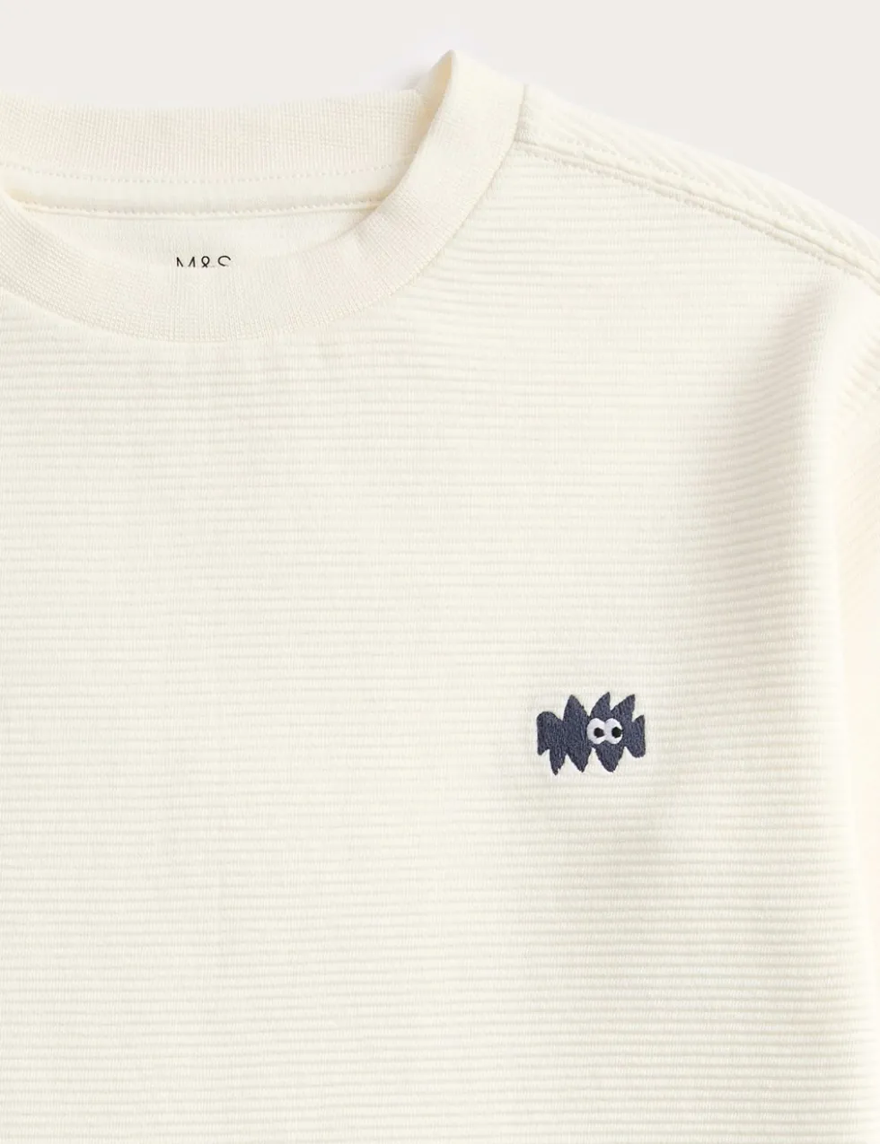 Pure Cotton Ribbed T-Shirt (2-8 Yrs)