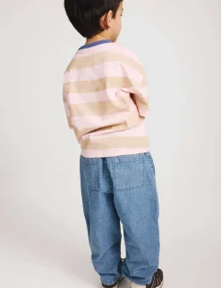 Pure Cotton Ripstop Barrel Jeans (2-8 Yrs)