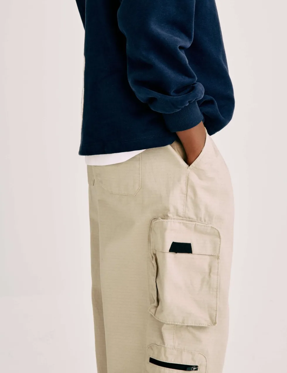 Pure Cotton Ripstop Cargo Trousers (6-16 Yrs)