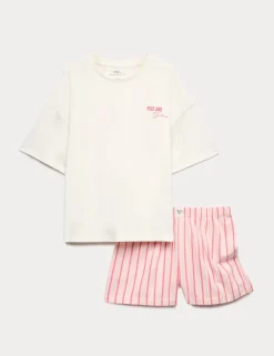 Pure Cotton Rise and Shine Short Pyjamas (6-16 Yrs)
