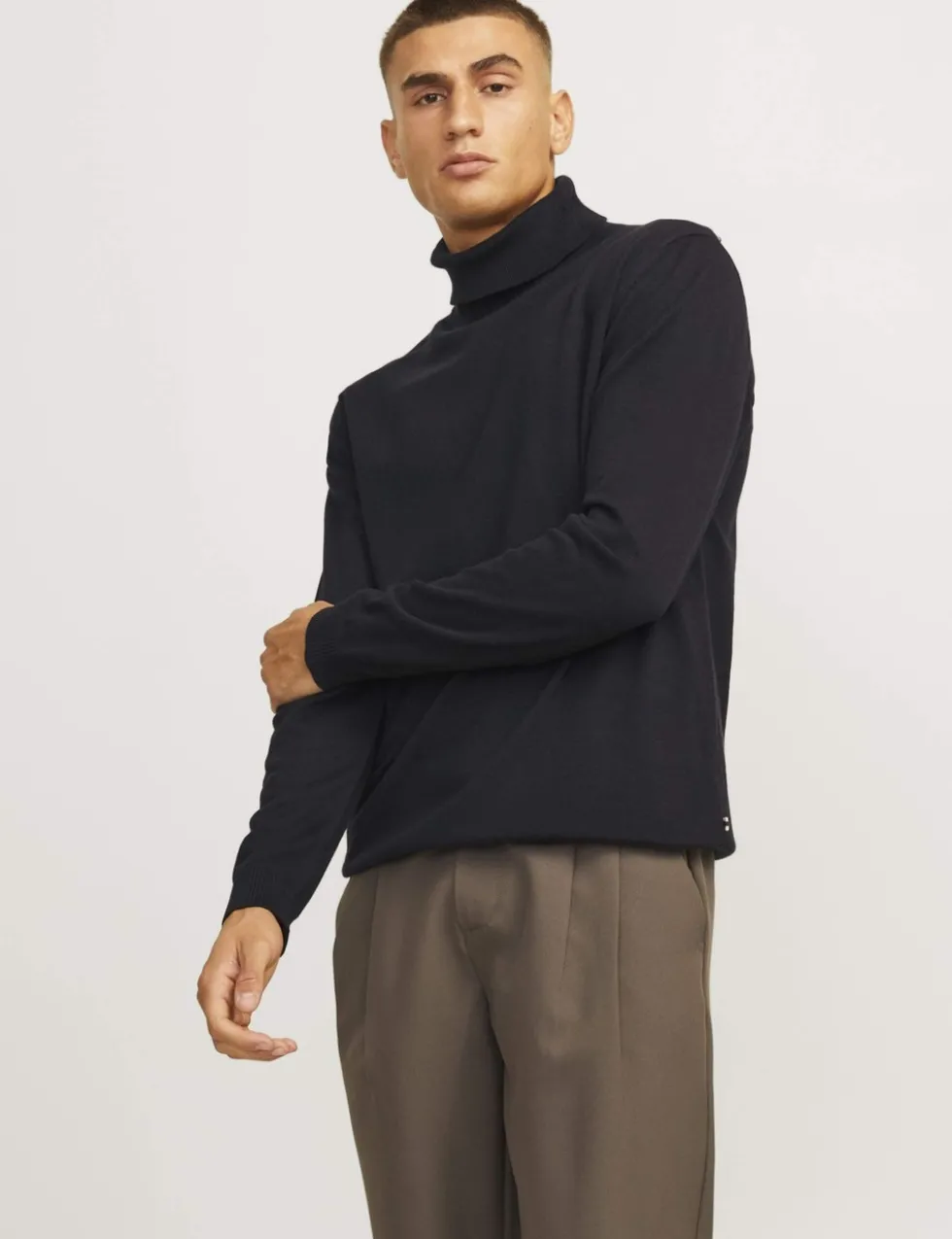 Pure Cotton Roll Neck Jumper