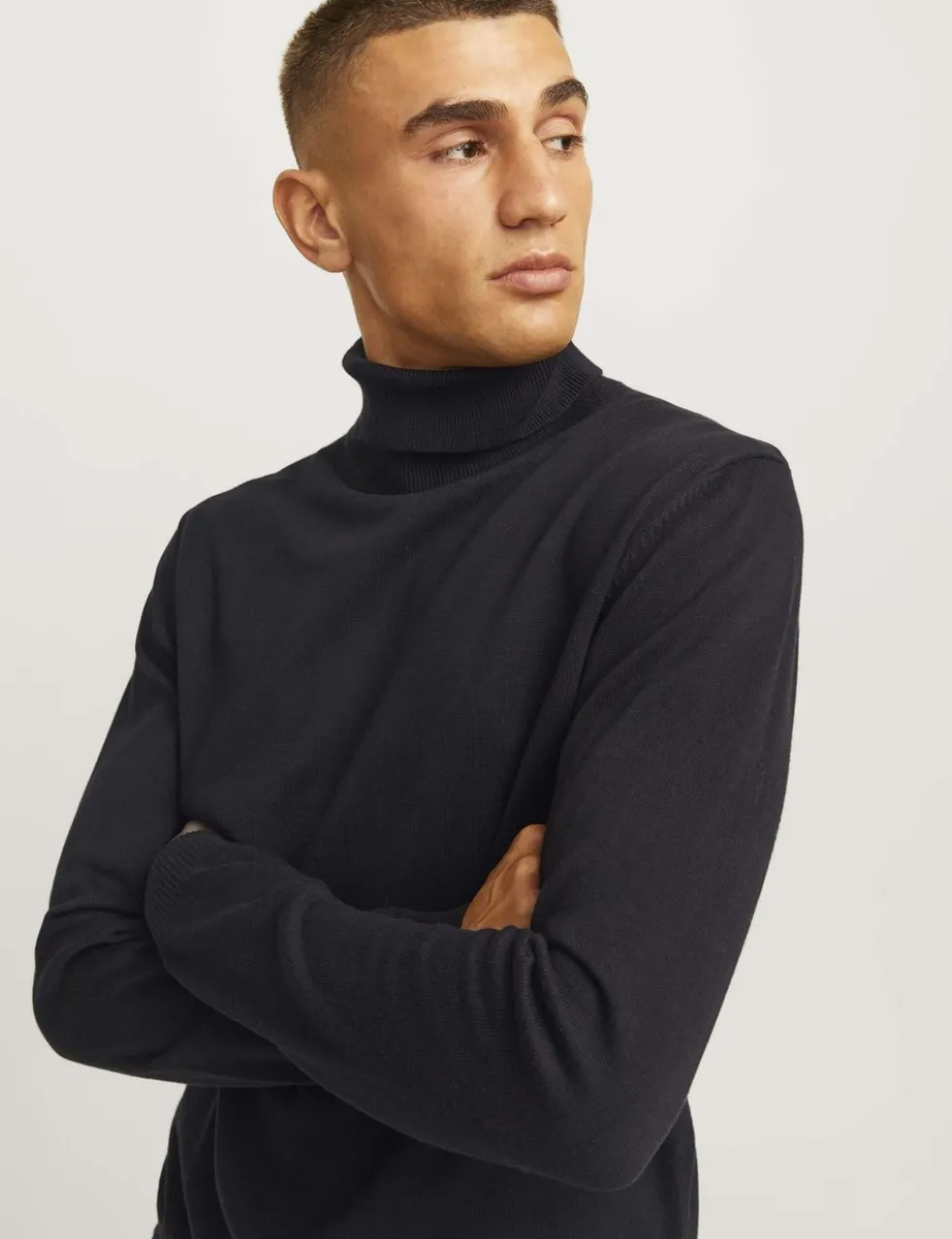 Pure Cotton Roll Neck Jumper