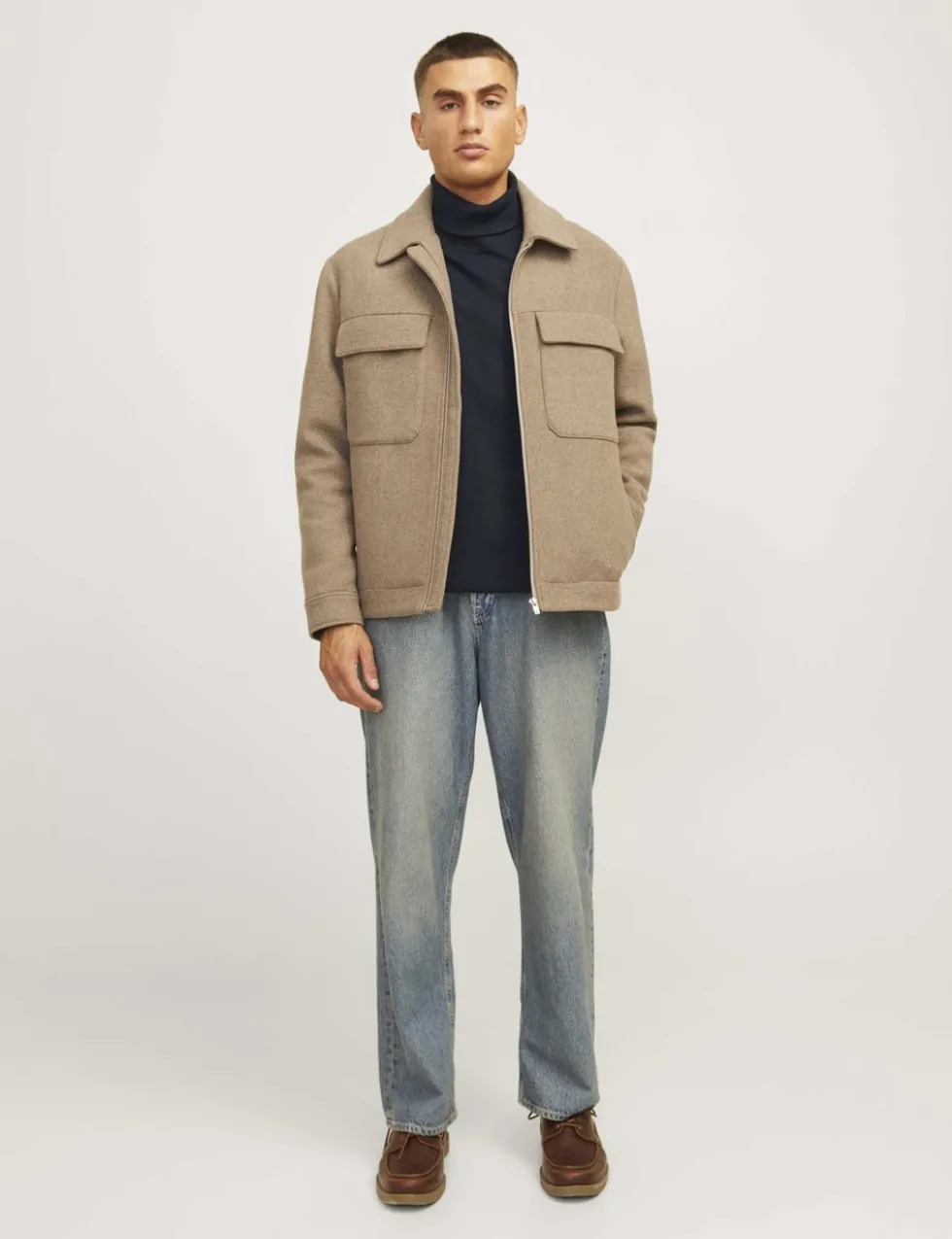 Pure Cotton Roll Neck Jumper