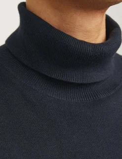 Pure Cotton Roll Neck Jumper