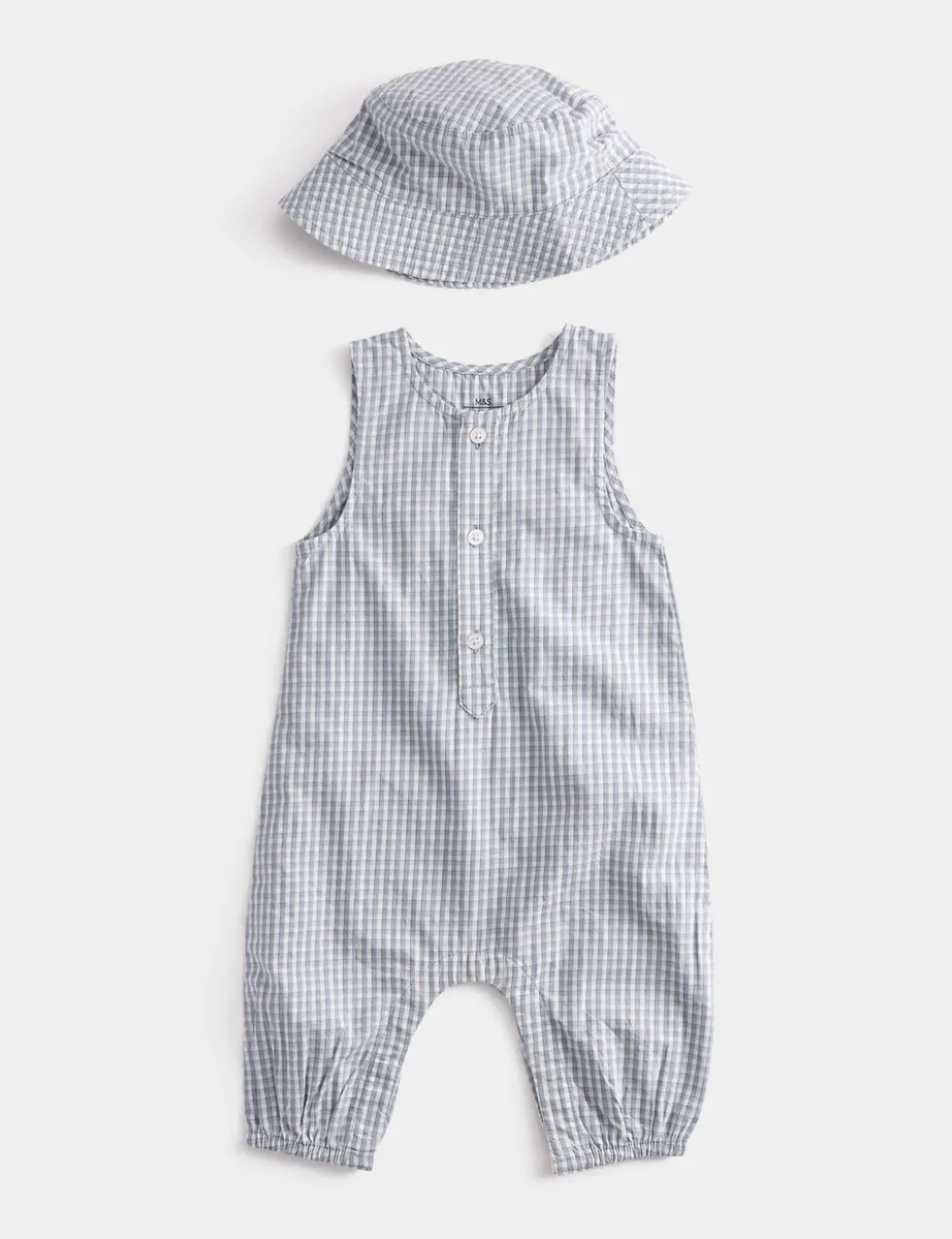 Pure Cotton Romper & Hat Outfit (7lbs-2 Yrs)
