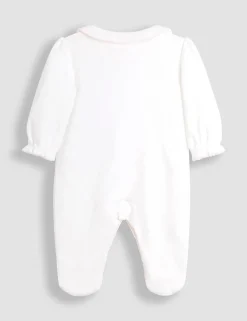 Pure Cotton Rosebud Sleepsuit and Hat Set (0-18 Mths)