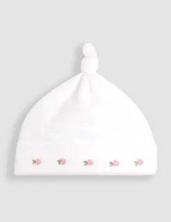 Pure Cotton Rosebud Sleepsuit and Hat Set (0-18 Mths)